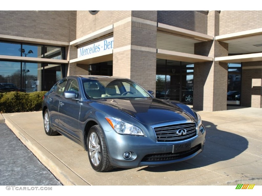 2011 G 37 x AWD Sedan - Blue Slate / Wheat photo #1