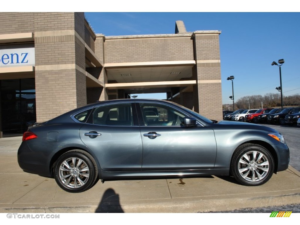 2011 G 37 x AWD Sedan - Blue Slate / Wheat photo #2