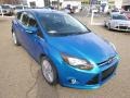 Front 3/4 View of 2014 Focus Titanium Hatchback