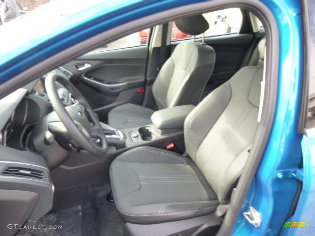 Charcoal Black Interior 2014 Ford Focus Titanium Hatchback Photo #90287209