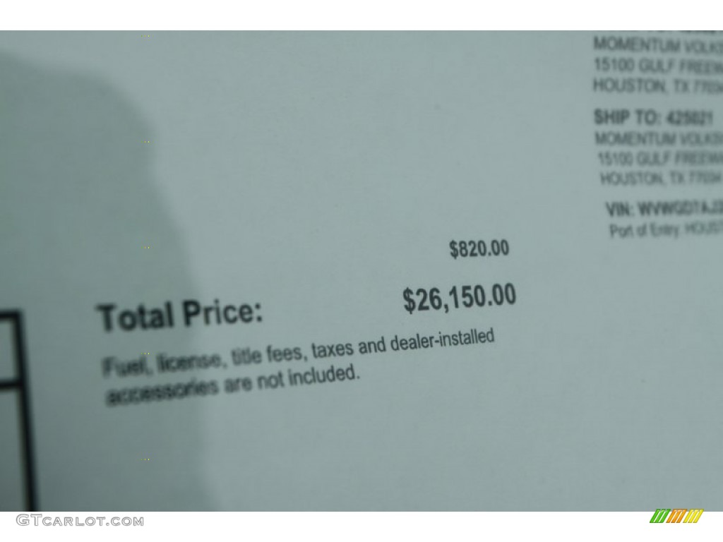 2014 Volkswagen GTI 4 Door Wolfsburg Edition Window Sticker Photos