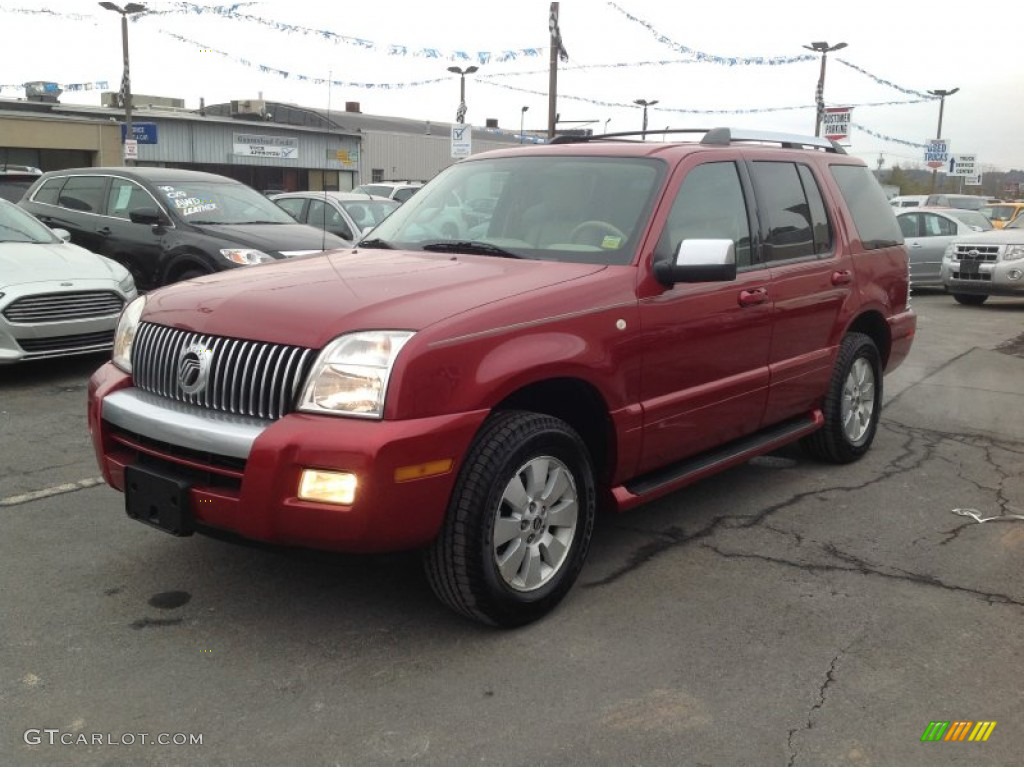 2006 Mountaineer Premier AWD - Vivid Red Metallic / Camel photo #3