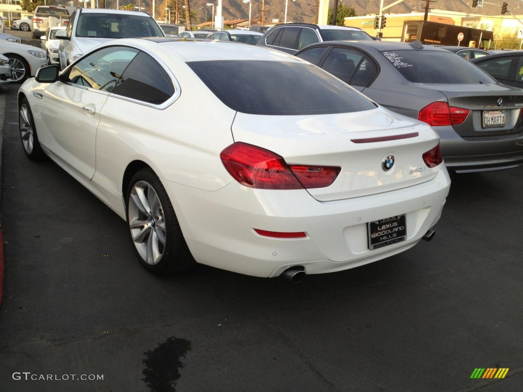 2013 6 Series 640i Coupe - Alpine White / Black photo #4