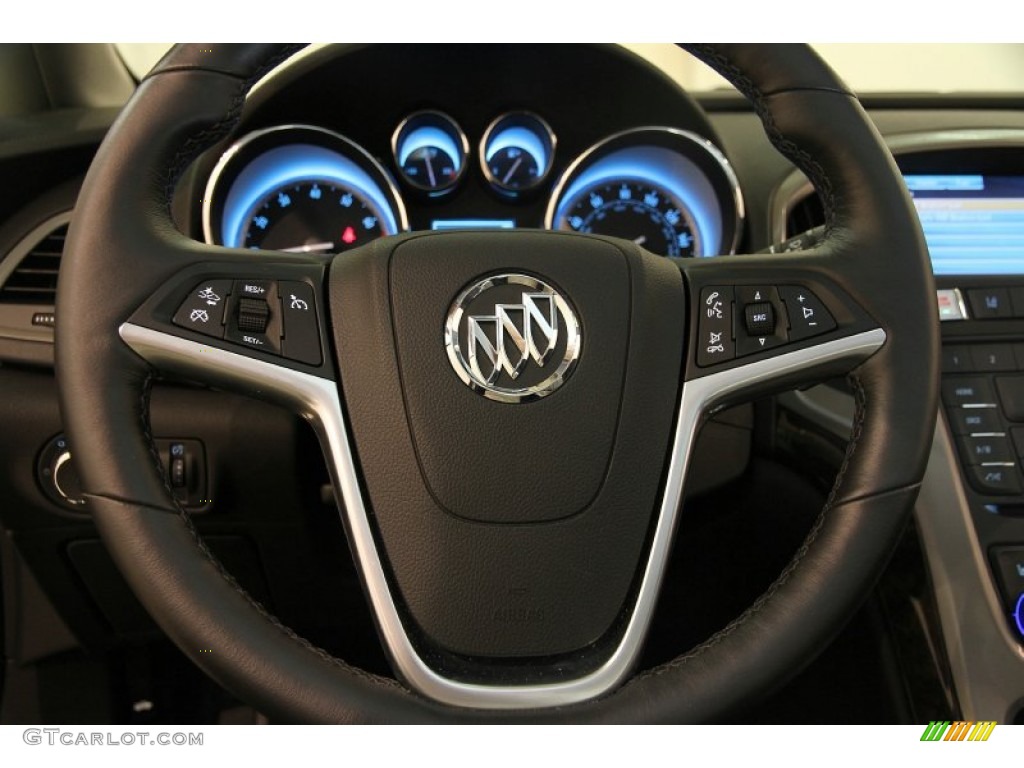 2014 Buick Verano Leather Ebony Steering Wheel Photo #90292306