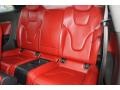 2008 Audi S5 Magma Red Interior Rear Seat Photo
