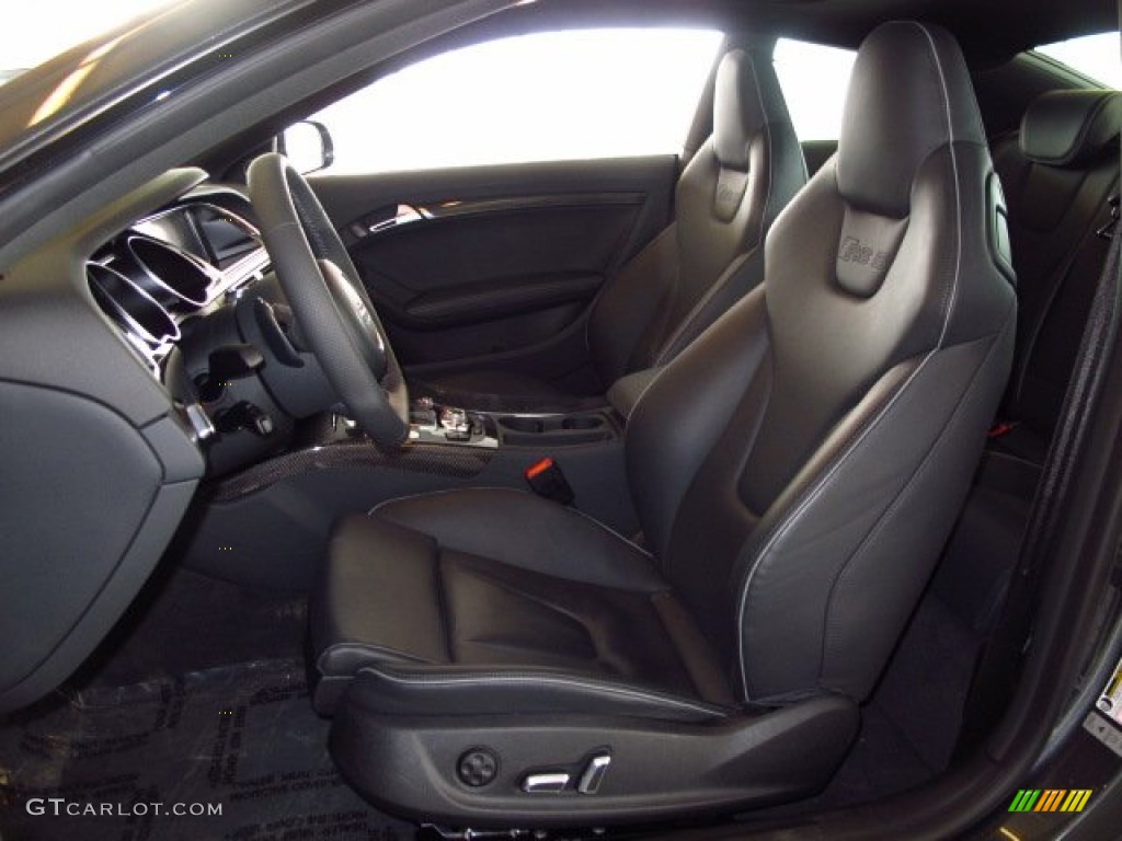 Black/Rock Gray Interior 2014 Audi RS 5 Coupe quattro Photo #90296035