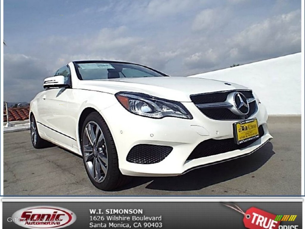 2014 E 350 Cabriolet - Diamond White Metallic / Black photo #1