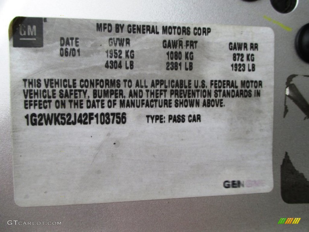 2002 Grand Prix SE Sedan - Galaxy Silver Metallic / Graphite photo #5