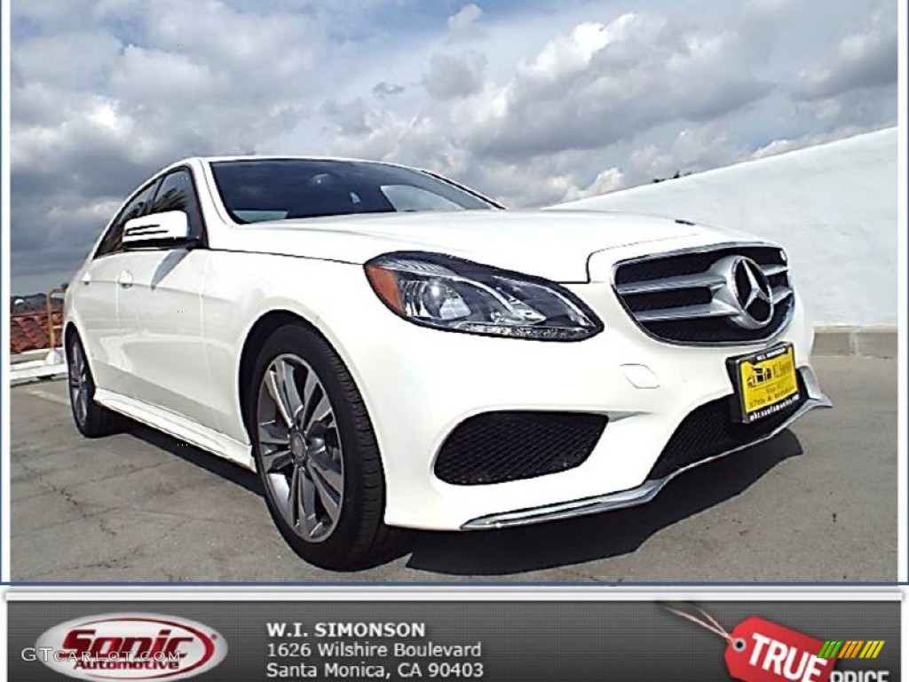 2014 E 350 Sport Sedan - Diamond White Metallic / Black photo #1