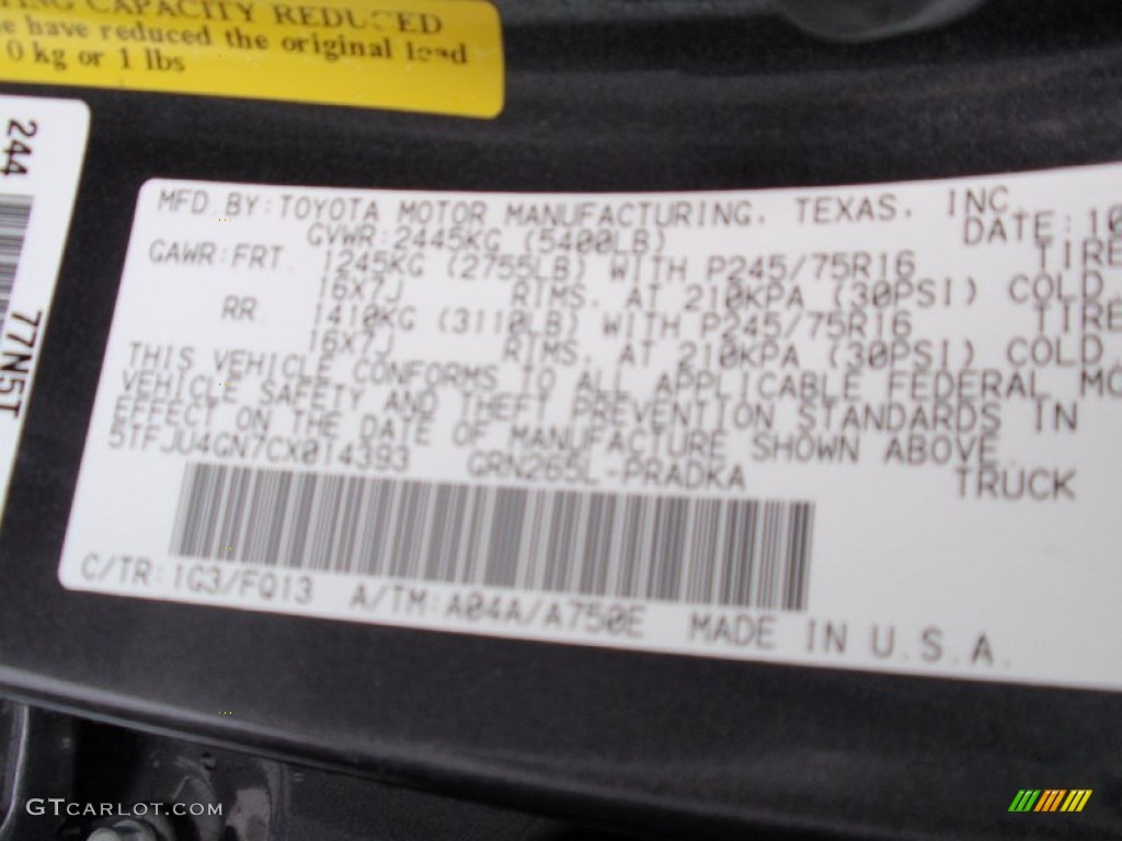 2012 Tacoma V6 SR5 Prerunner Double Cab - Magnetic Gray Mica / Graphite photo #41