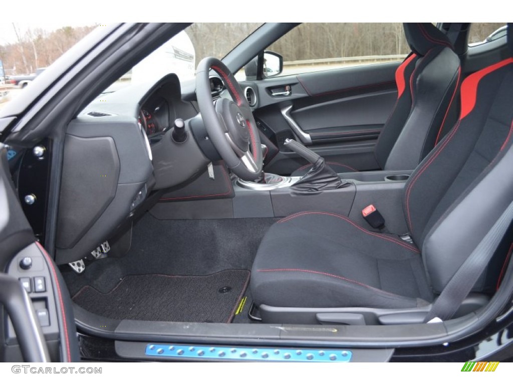 Black/Red Accents Interior 2014 Scion FR-S Standard FR-S Model Photo #90301221