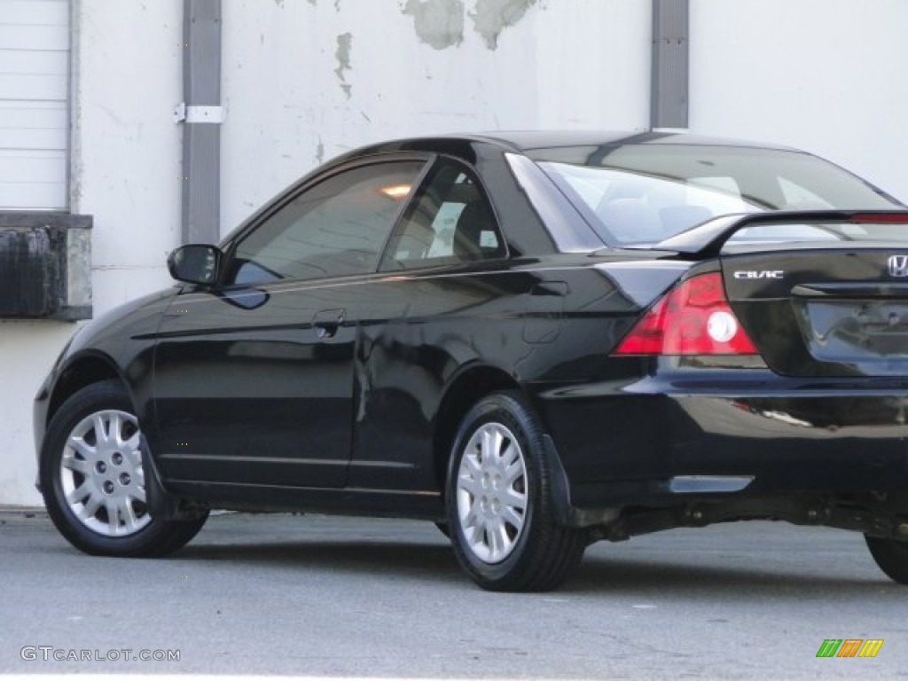 2004 Civic LX Coupe - Nighthawk Black Pearl / Black photo #21