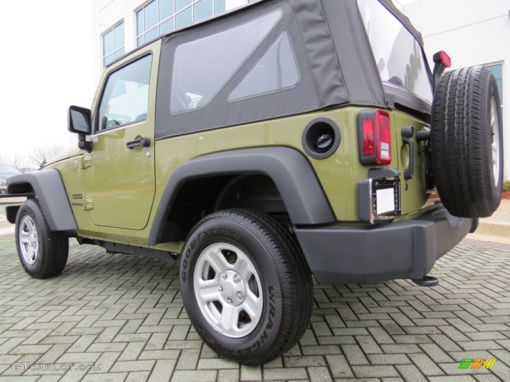 2013 Wrangler Sport 4x4 - Commando Green / Black photo #3
