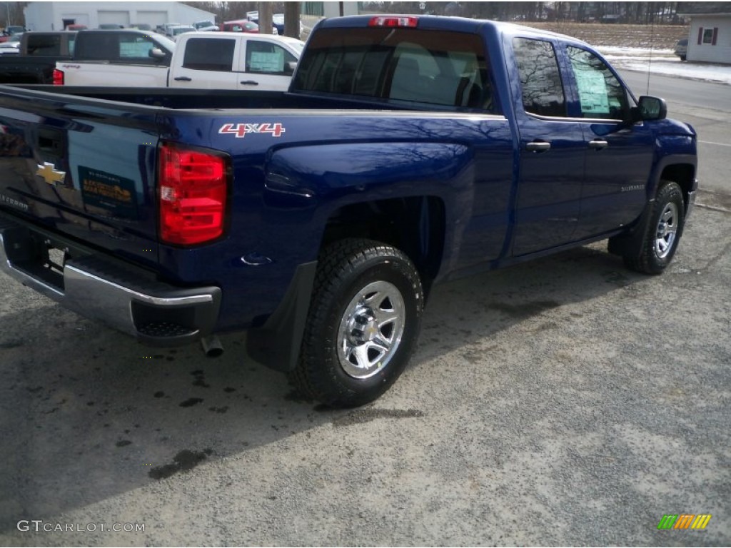 2014 Silverado 1500 WT Double Cab 4x4 - Blue Topaz Metallic / Jet Black/Dark Ash photo #7