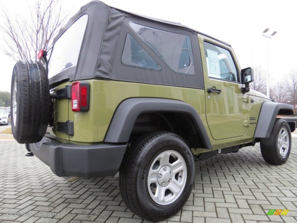 2013 Wrangler Sport 4x4 - Commando Green / Black photo #5