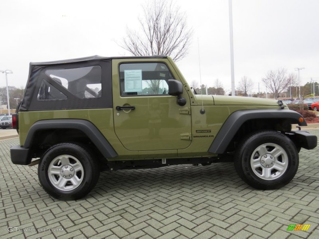 2013 Wrangler Sport 4x4 - Commando Green / Black photo #6