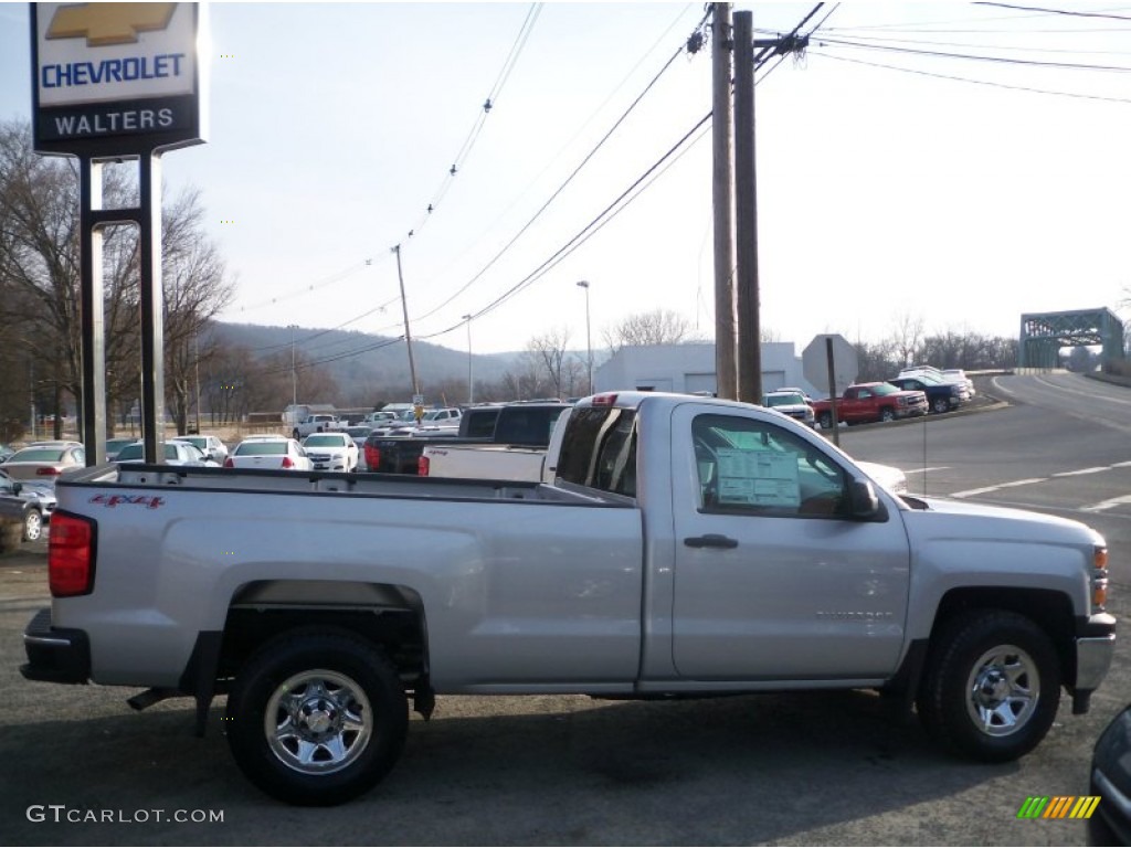 2014 Silverado 1500 WT Regular Cab 4x4 - Silver Ice Metallic / Jet Black/Dark Ash photo #2