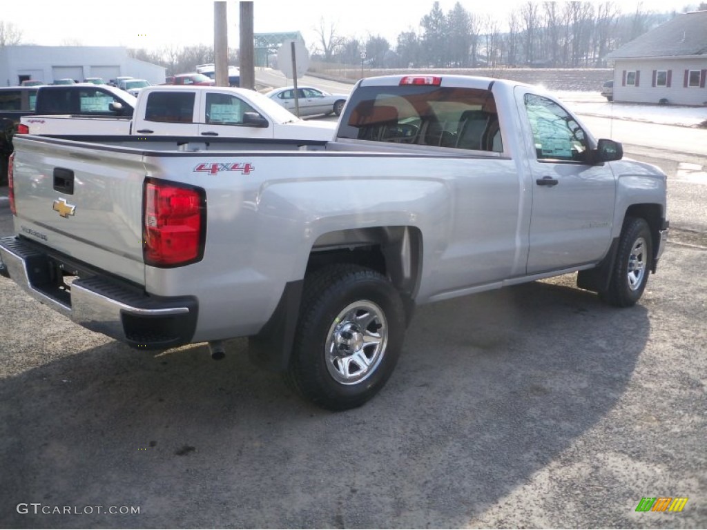 2014 Silverado 1500 WT Regular Cab 4x4 - Silver Ice Metallic / Jet Black/Dark Ash photo #3