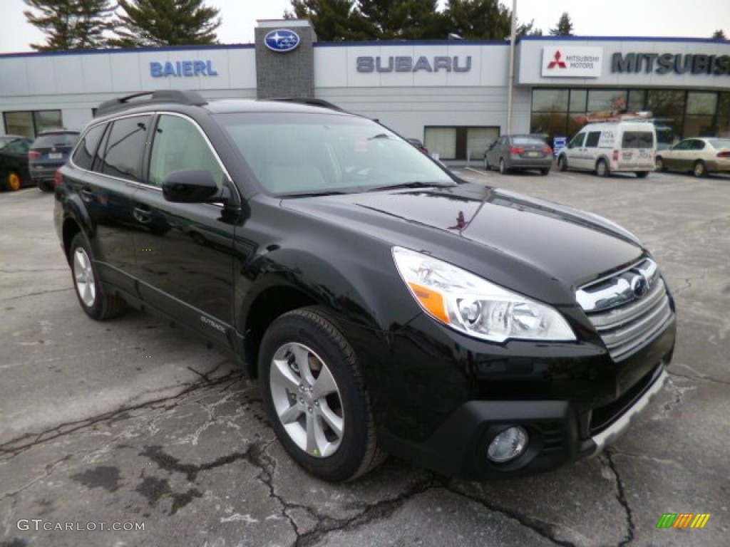 2014 Outback 3.6R Limited - Crystal Black Silica / Ivory photo #1