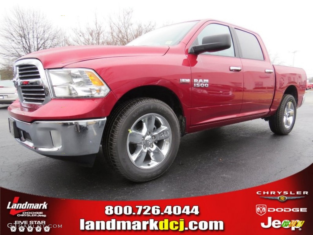 2014 1500 Big Horn Crew Cab - Deep Cherry Red Crystal Pearl / Canyon Brown/Light Frost Beige photo #1