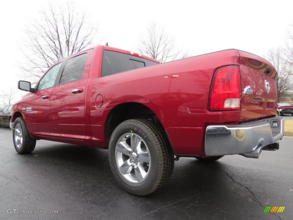 2014 1500 Big Horn Crew Cab - Deep Cherry Red Crystal Pearl / Canyon Brown/Light Frost Beige photo #2