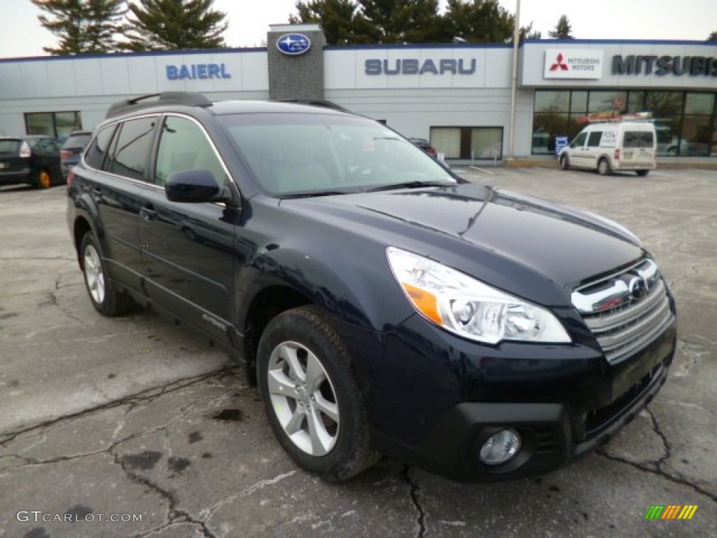 2014 Outback 2.5i Premium - Deep Indigo Pearl / Ivory photo #1