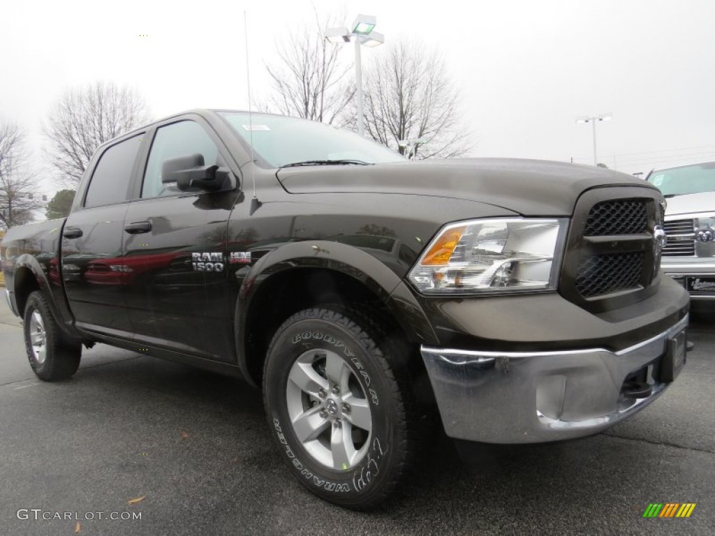2014 1500 SLT Crew Cab 4x4 - Black Gold Pearl Coat / Canyon Brown/Light Frost Beige photo #4