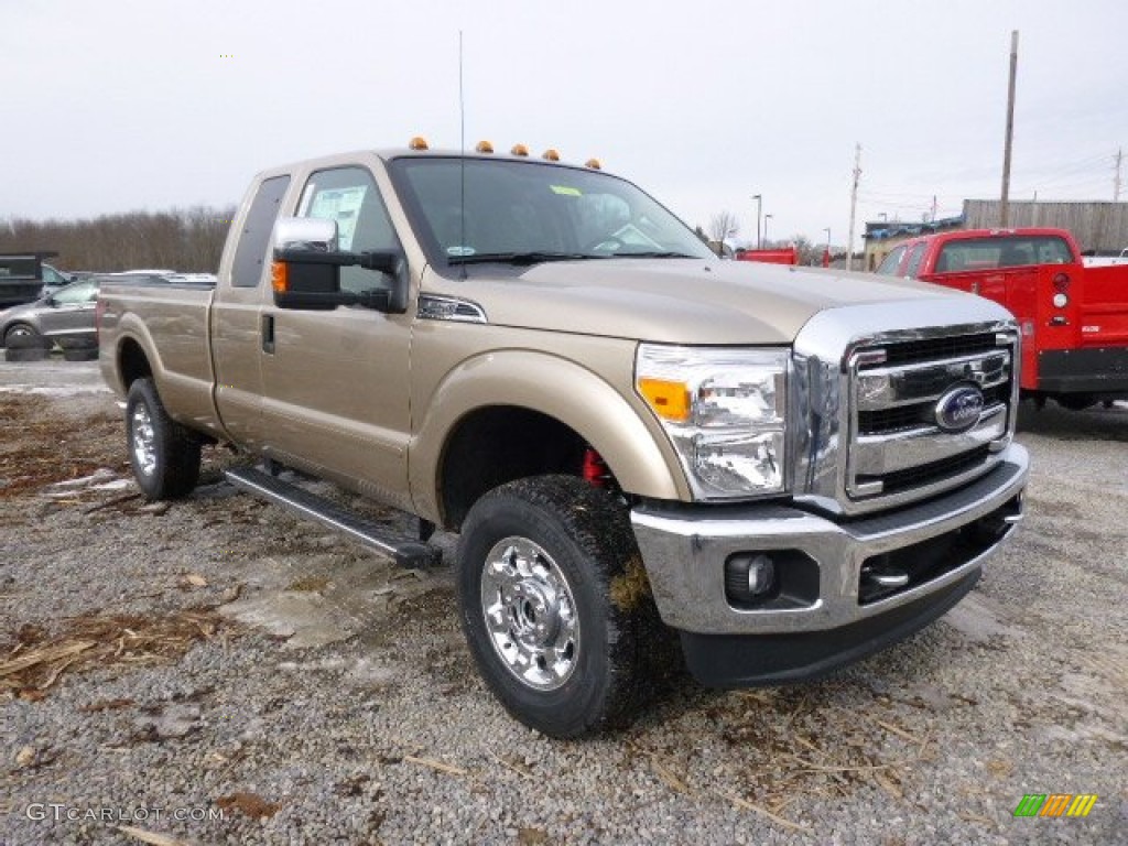 Pale Adobe Metallic 2014 Ford F250 Super Duty XLT SuperCab 4x4 Exterior Photo #90308601
