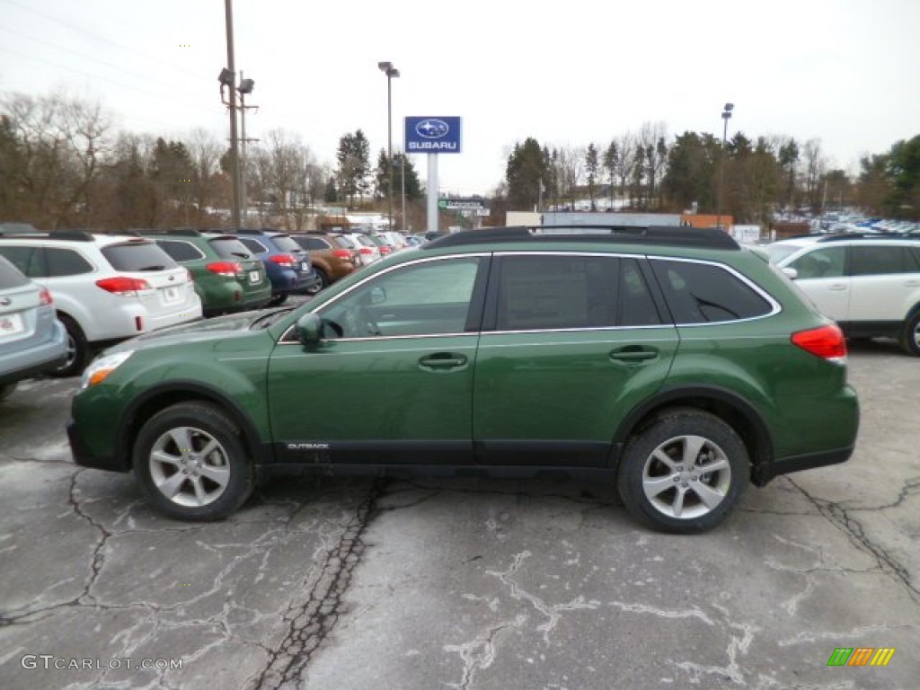 2014 Outback 2.5i Premium - Cypress Green Pearl / Ivory photo #4