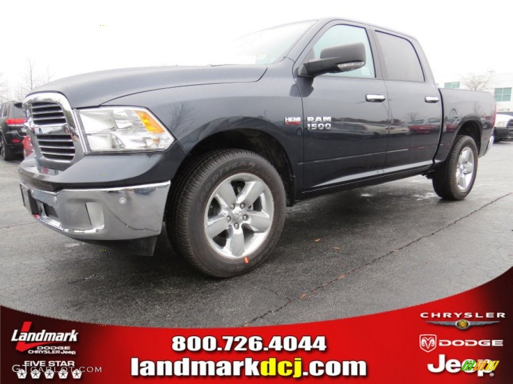 2014 1500 Big Horn Crew Cab - Maximum Steel Metallic / Black/Diesel Gray photo #1