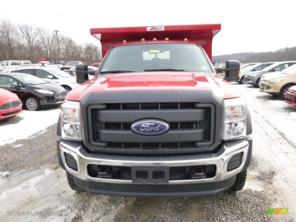 Vermillion Red 2014 Ford F550 Super Duty XL Regular Cab 4x4 Dump Truck Exterior Photo #90309462