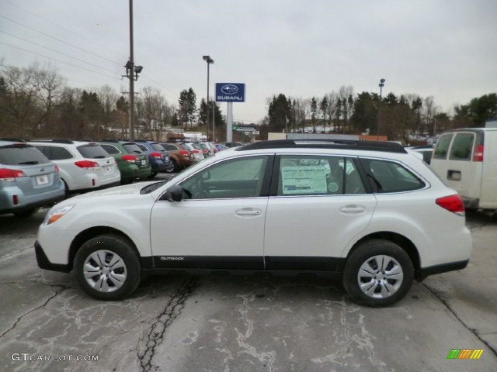 2014 Outback 2.5i Premium - Satin White Pearl / Ivory photo #4