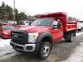 Vermillion Red - F550 Super Duty XL Regular Cab 4x4 Dump Truck Photo No. 4