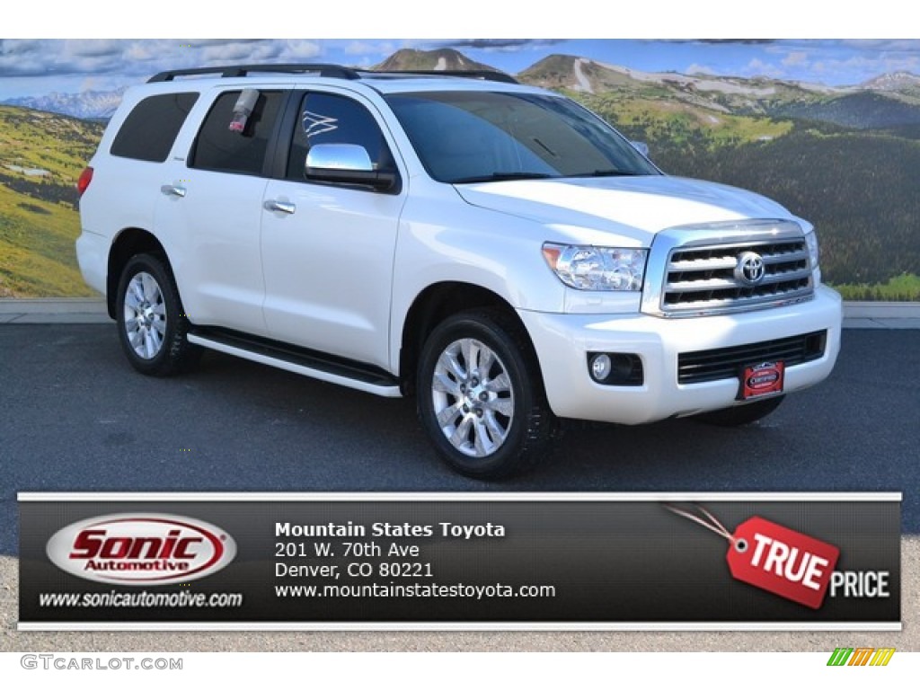 Blizzard White Pearl Toyota Sequoia