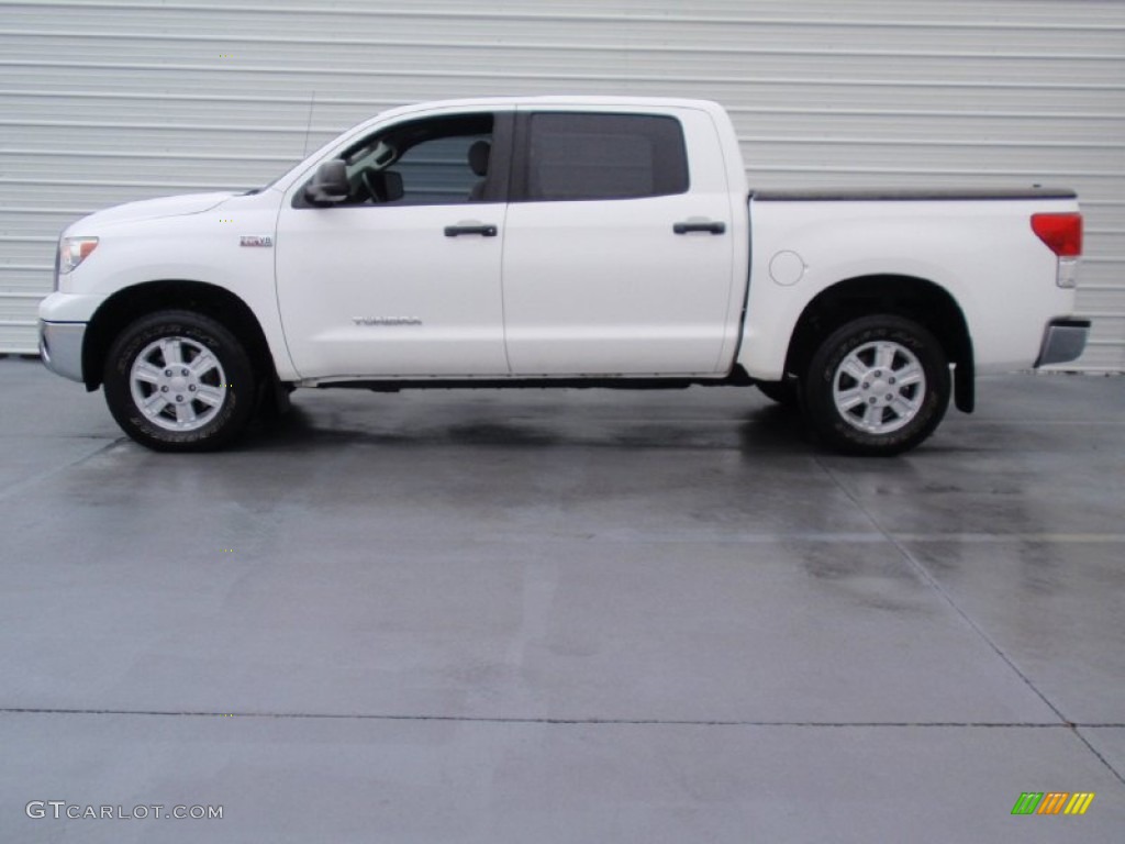 2010 Tundra CrewMax 4x4 - Super White / Graphite Gray photo #5