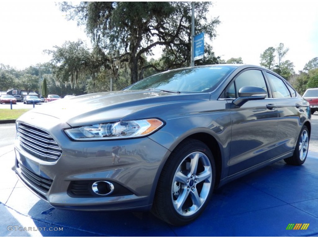Sterling Gray 2014 Ford Fusion SE EcoBoost Exterior Photo #90315438