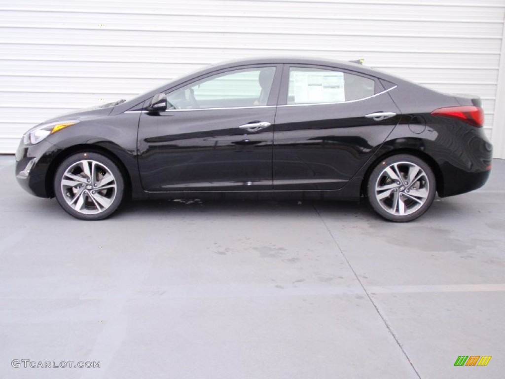 2014 Elantra Limited Sedan - Black / Black photo #6