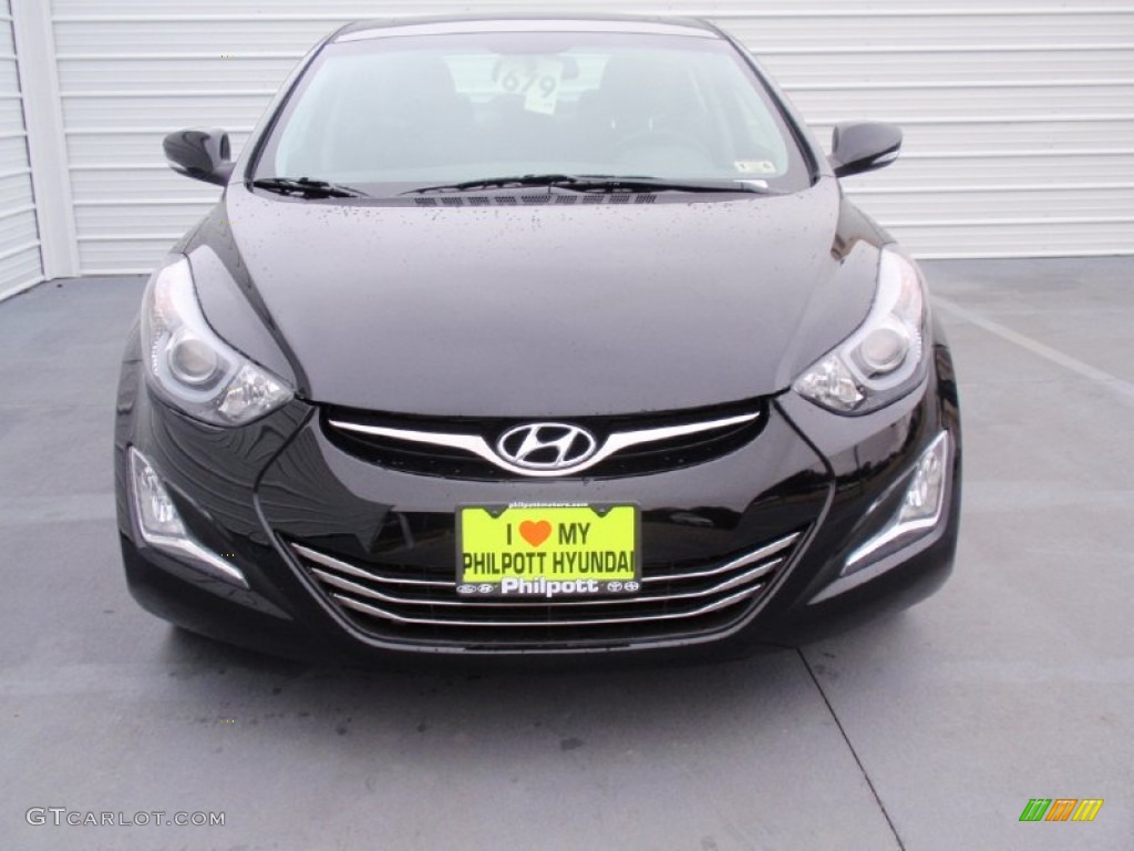 2014 Elantra Limited Sedan - Black / Black photo #8