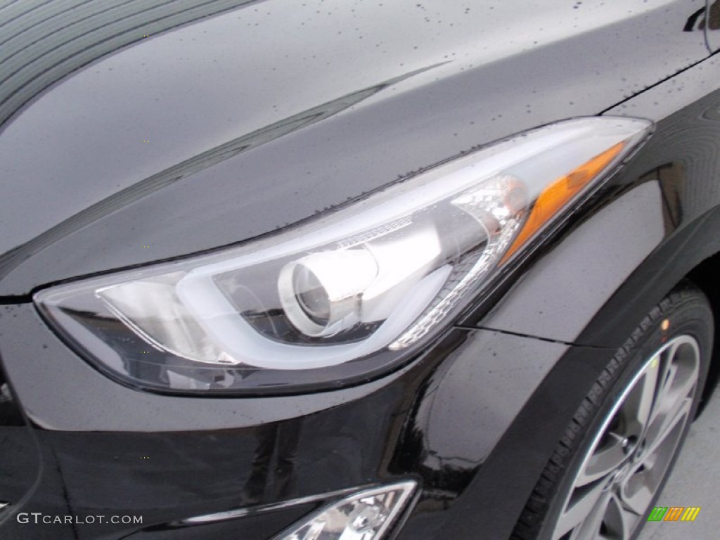 2014 Elantra Limited Sedan - Black / Black photo #9