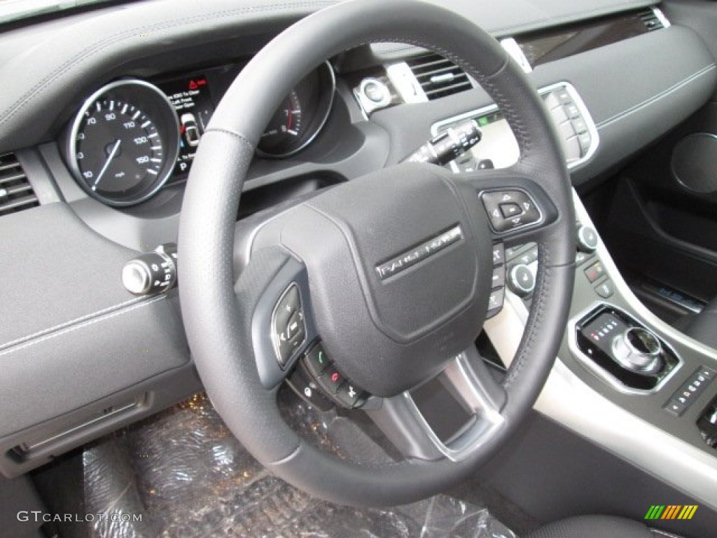 2014 Land Rover Range Rover Evoque Dynamic Dynamic Ebony/Cirrus Stitch Steering Wheel Photo #90316257