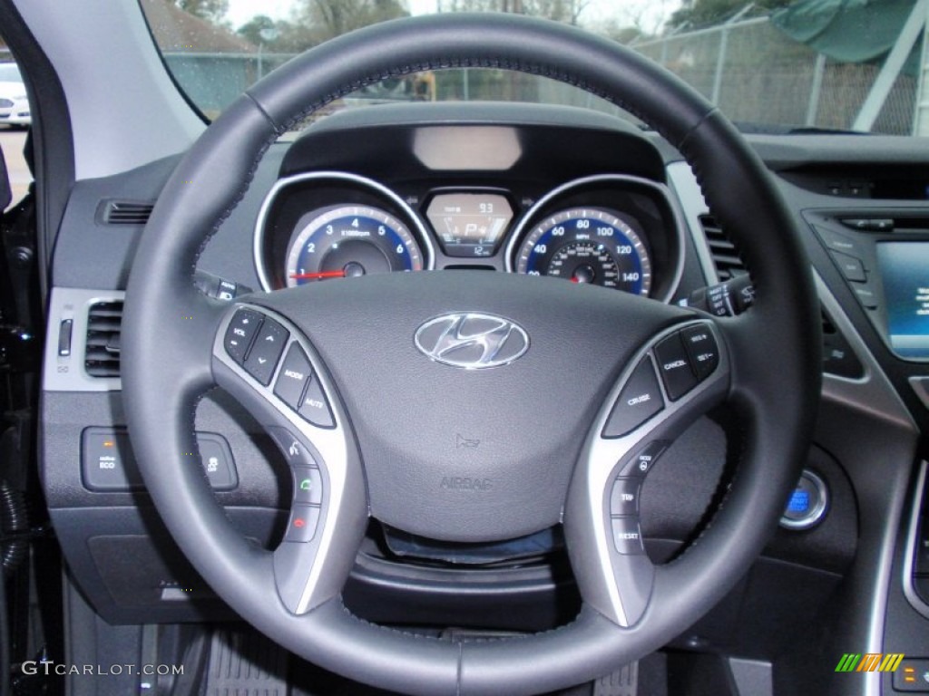 2014 Elantra Limited Sedan - Black / Black photo #32