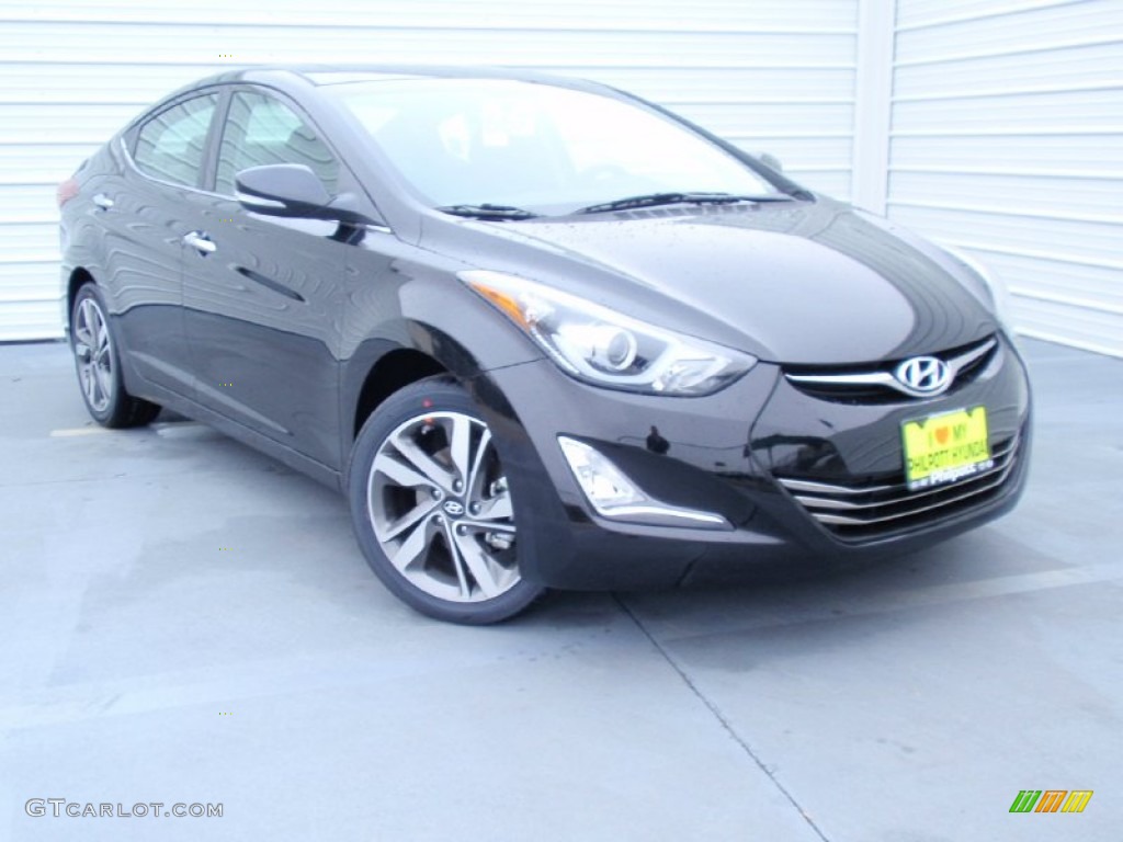 2014 Elantra Limited Sedan - Black / Black photo #2