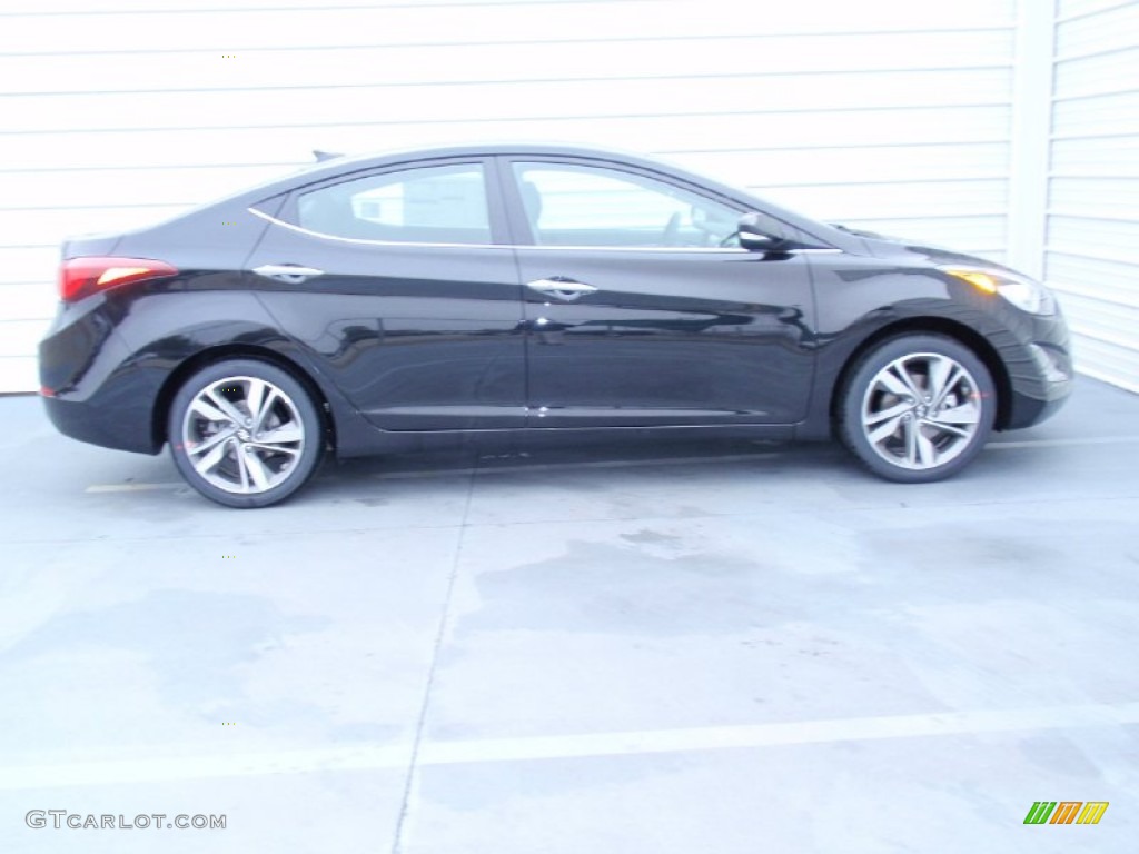 2014 Elantra Limited Sedan - Black / Black photo #3