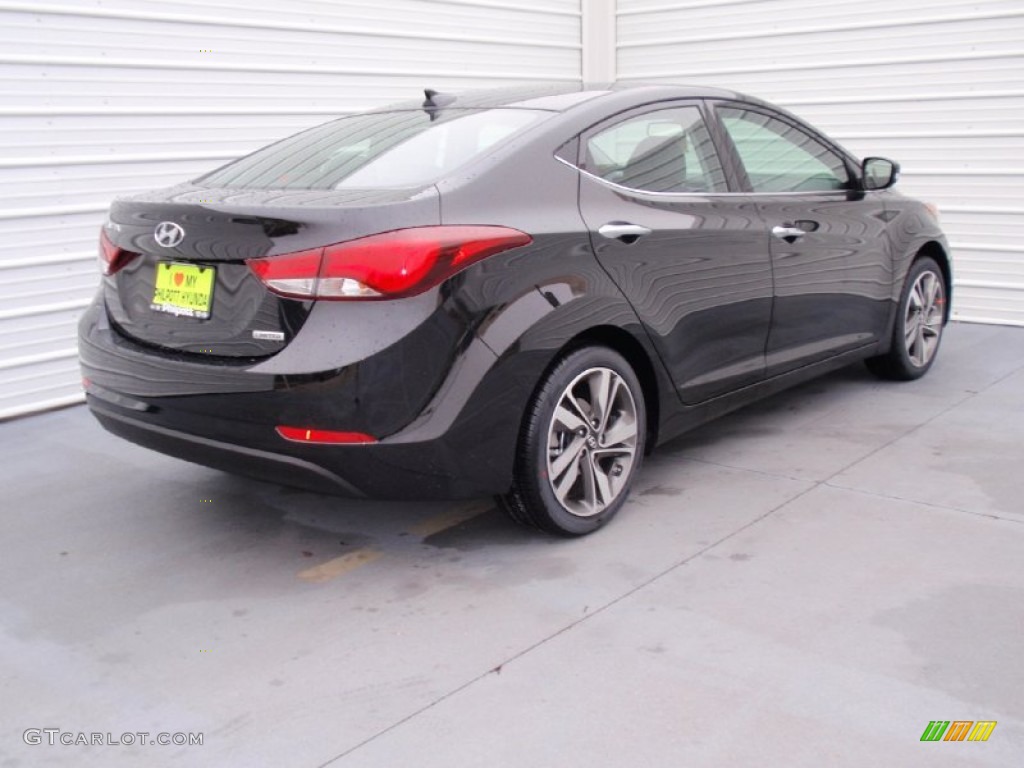 2014 Elantra Limited Sedan - Black / Black photo #4