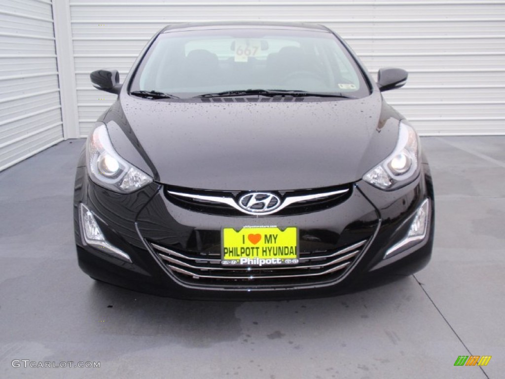 2014 Elantra Limited Sedan - Black / Black photo #8