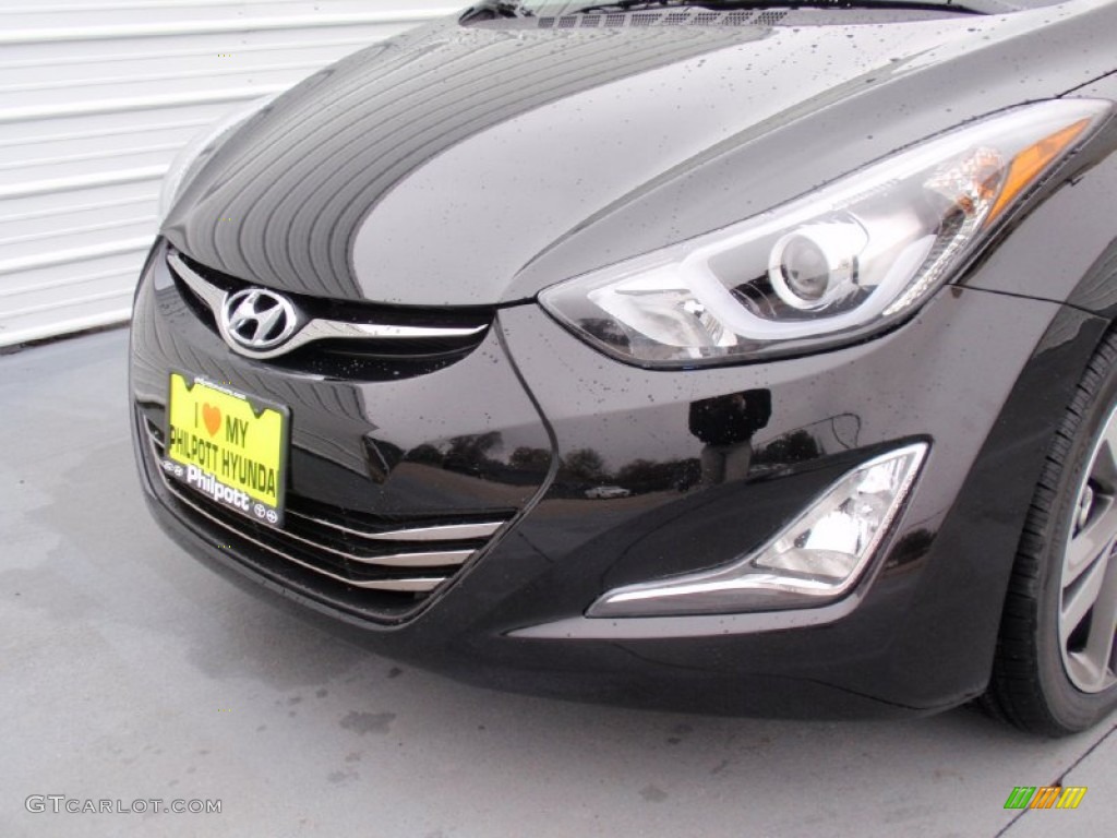 2014 Elantra Limited Sedan - Black / Black photo #11