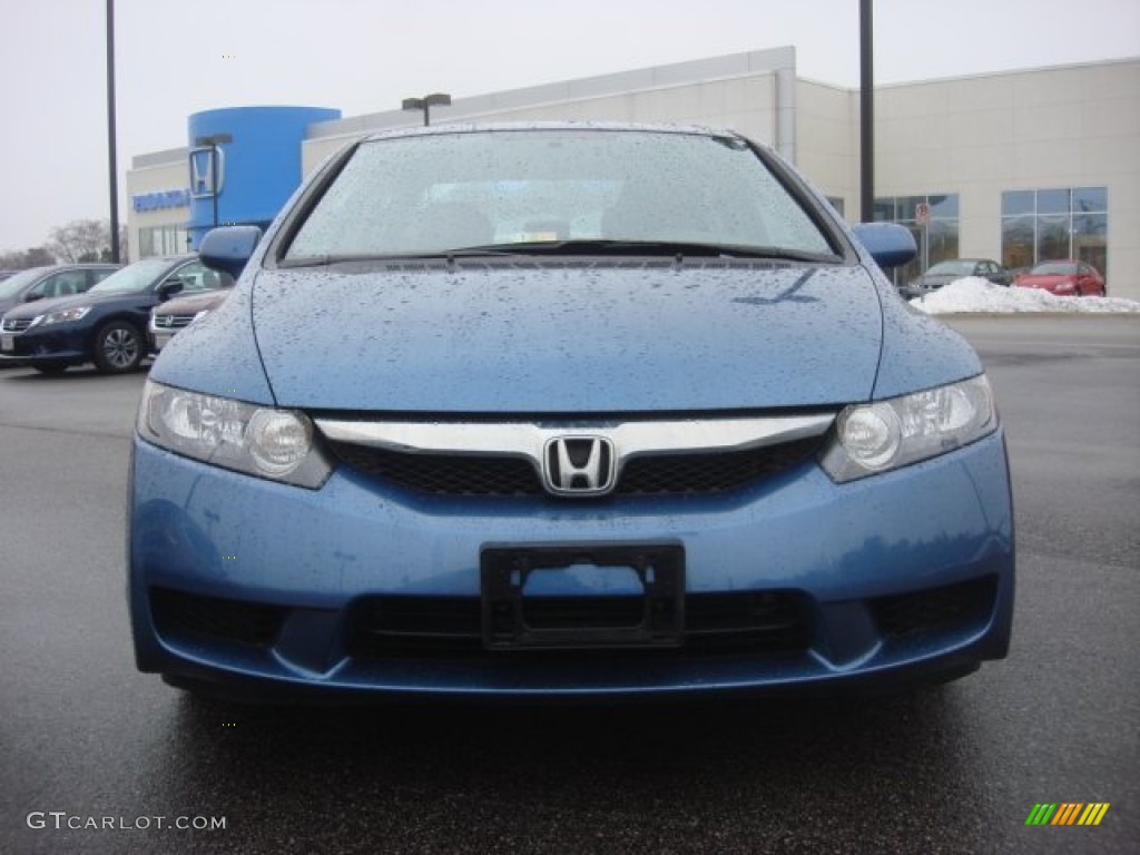 2011 Civic LX Sedan - Atomic Blue Metallic / Gray photo #8