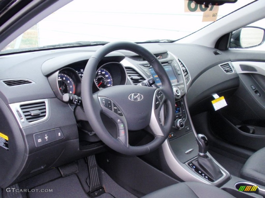 2014 Elantra Limited Sedan - Black / Black photo #25