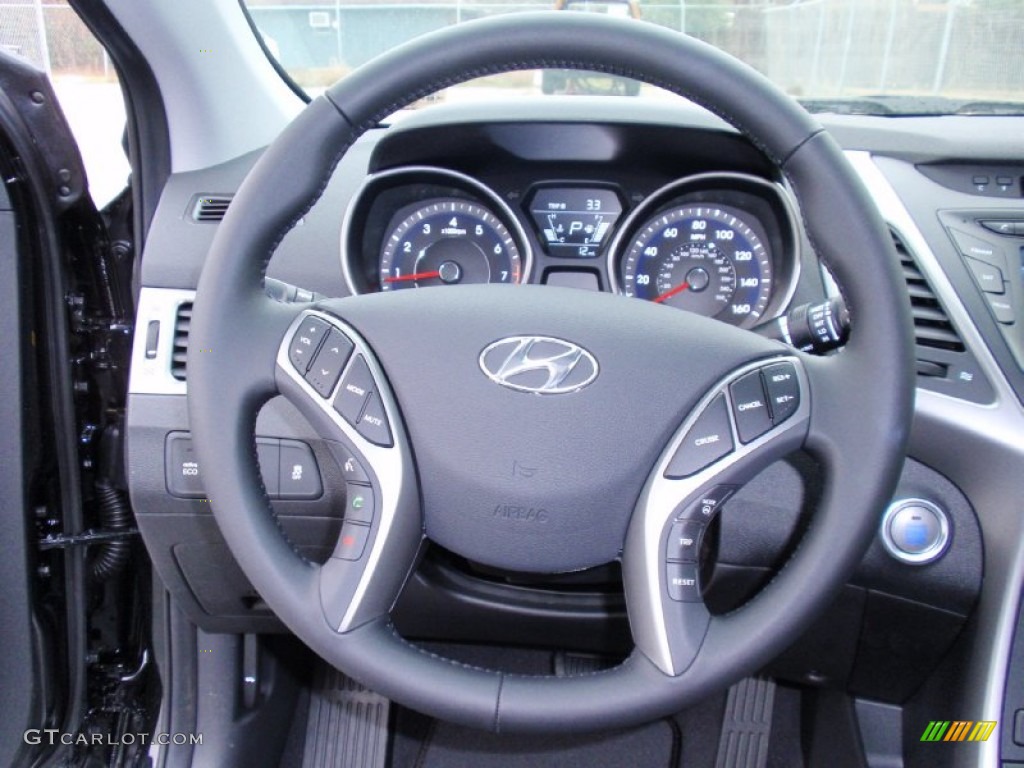 2014 Elantra Limited Sedan - Black / Black photo #32