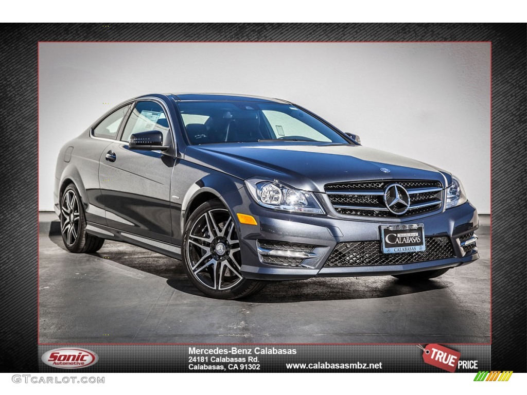 2014 C 250 Coupe - Steel Grey Metallic / Black/Red Stitch w/DINAMICA Inserts photo #1